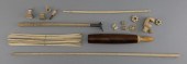 GROUP OF SCRIMSHAW PARTS AND A