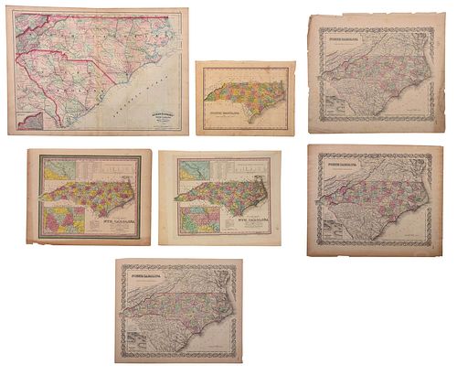 GROUP OF SEVEN 19TH CENTURY NORTH