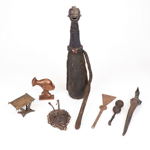 GROUP OF SEVEN (7) AFRICAN METAL