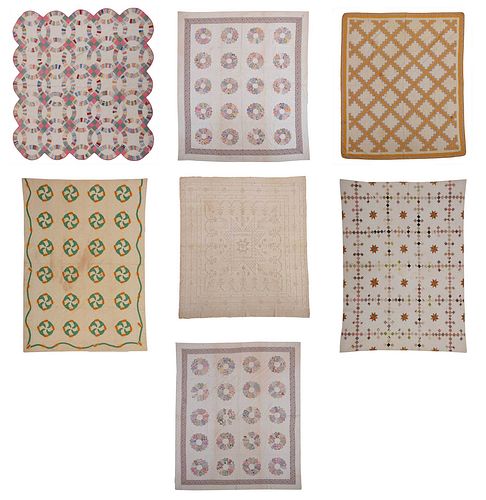 GROUP OF SEVEN AMERICAN QUILTED