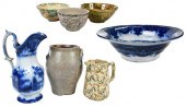 GROUP OF SEVEN ASSORTED POTTER