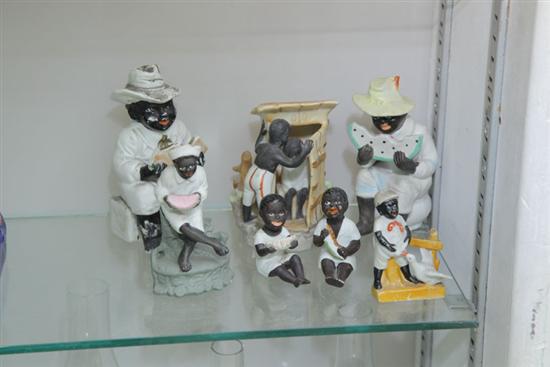 GROUP OF SEVEN BLACK BISQUE