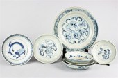 GROUP OF SEVEN CHINESE BLUE AN