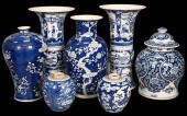 GROUP OF SEVEN CHINESE BLUE AN