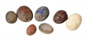 GROUP OF SEVEN EGYPTIAN CARVED