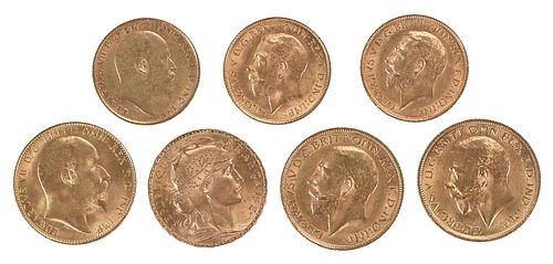 GROUP OF SEVEN FOREIGN GOLD