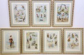 GROUP OF SEVEN FRAMED BATHING