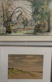 GROUP OF SEVEN FRAMED LANDSCAP
