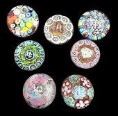 GROUP OF SEVEN GLASS PAPERWEIG