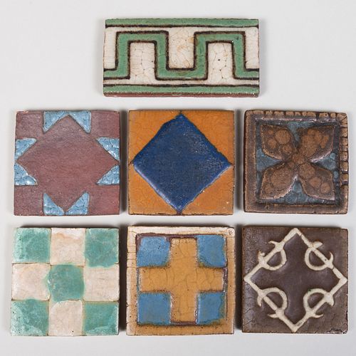 GROUP OF SEVEN GRUEBY POTTERY
