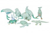 GROUP OF SEVEN HEREND PORCELAI