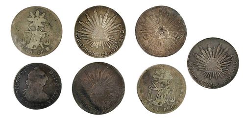 GROUP OF SEVEN MEXICAN COINS1789