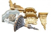 GROUP OF SEVEN PAINTED WOOD BR
