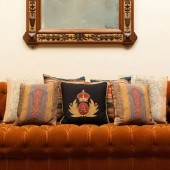 GROUP OF SEVEN PILLOWS AND A D