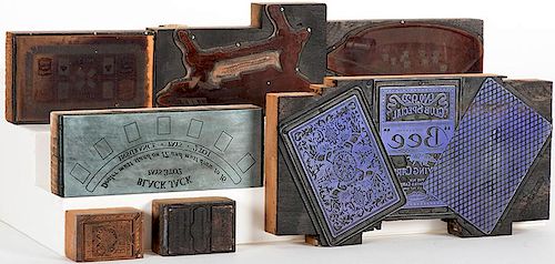 GROUP OF SEVEN PRINTING BLOCKS FROM