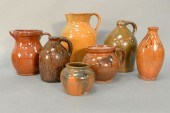 GROUP OF SEVEN REDWARE PIECES