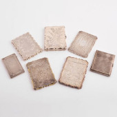 GROUP OF SEVEN SILVER CARD CAS