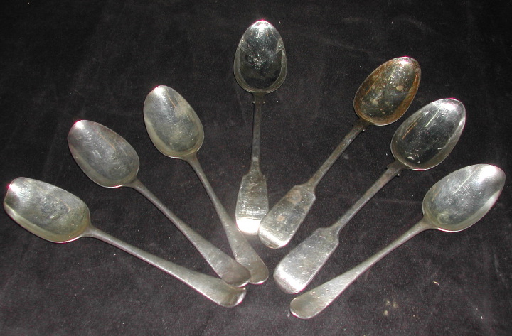 Group of Seven Silver Spoons, 