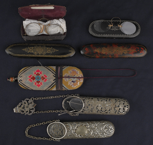 Group of seven silvered and