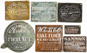 GROUP OF SEVEN STENCILS FROM S