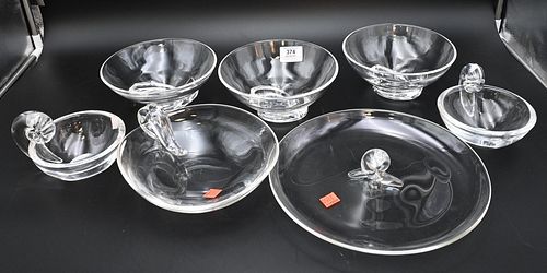 GROUP OF SEVEN STEUBEN GLASS