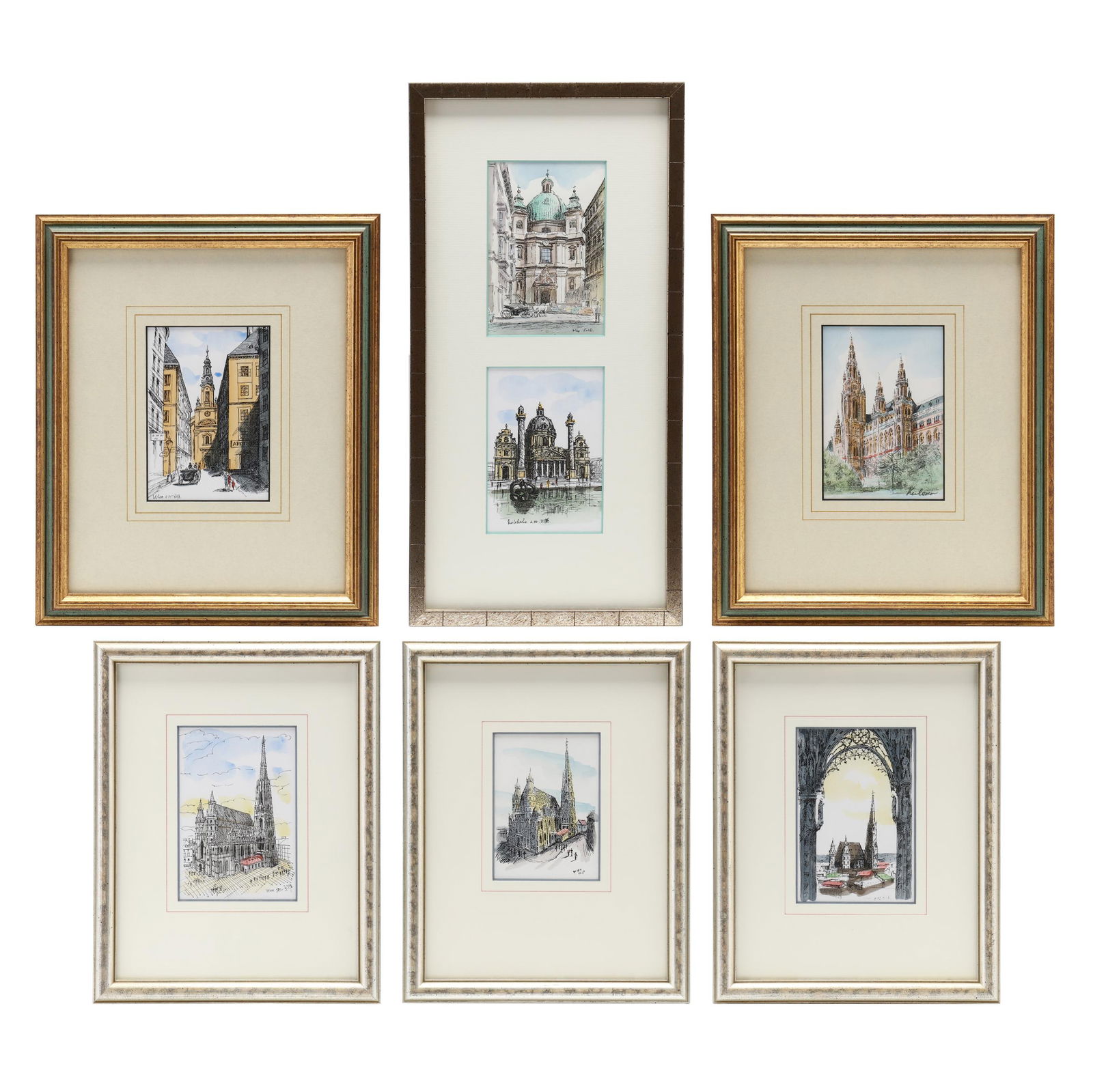 GROUP OF SEVEN VIENNESE STREET