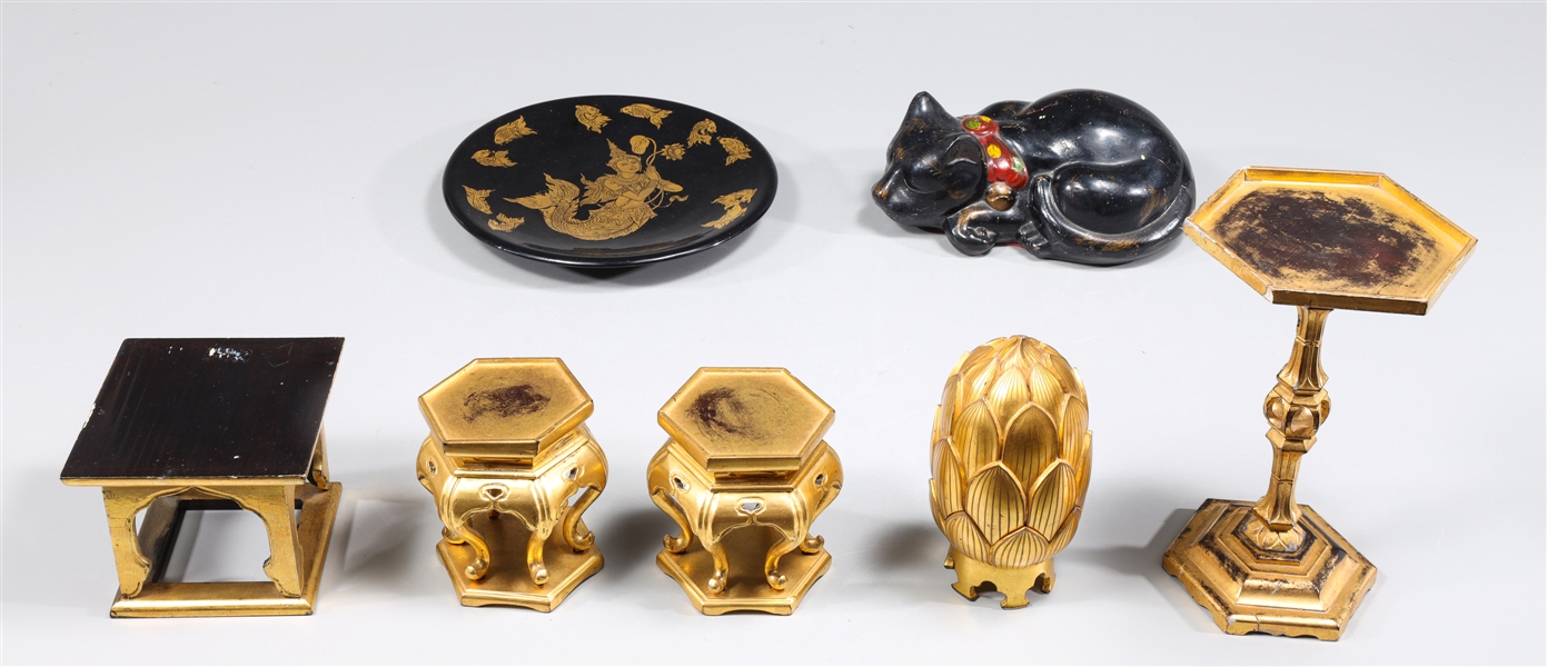 Group of seven vintage black