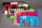 GROUP OF SEVEN VINTAGE SILK SC