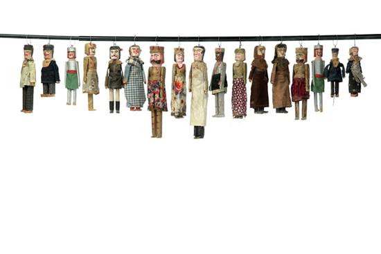GROUP OF SEVENTEEN FOLK ART DOLLS.