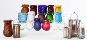 GROUP OF SEVENTEEN GLASS CANDL