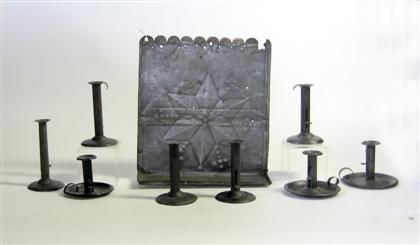 Group of sheet iron and tin
