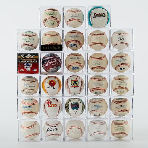 GROUP OF SIGNED BASEBALLS GRIFFEY