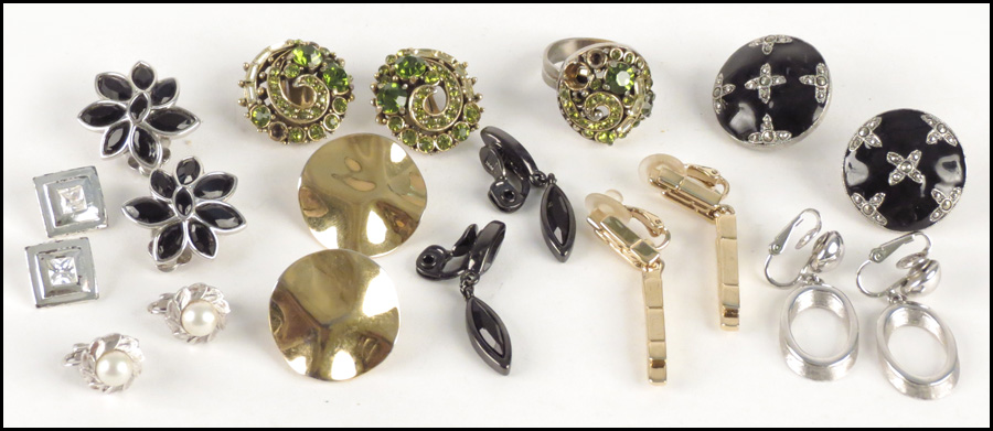 GROUP OF SIGNED EARCLIPS. Including