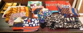 GROUP OF SILK AND OTHER SCARVE