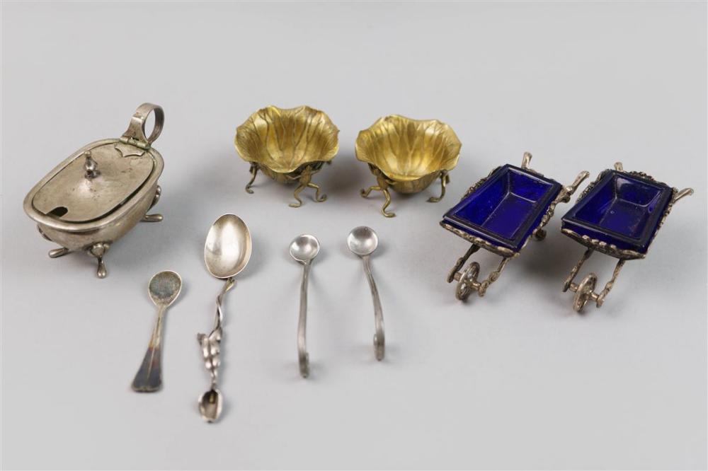 GROUP OF SILVER AND METAL MINIATURE