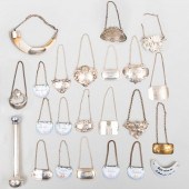 GROUP OF SILVER AND METAL BOTT