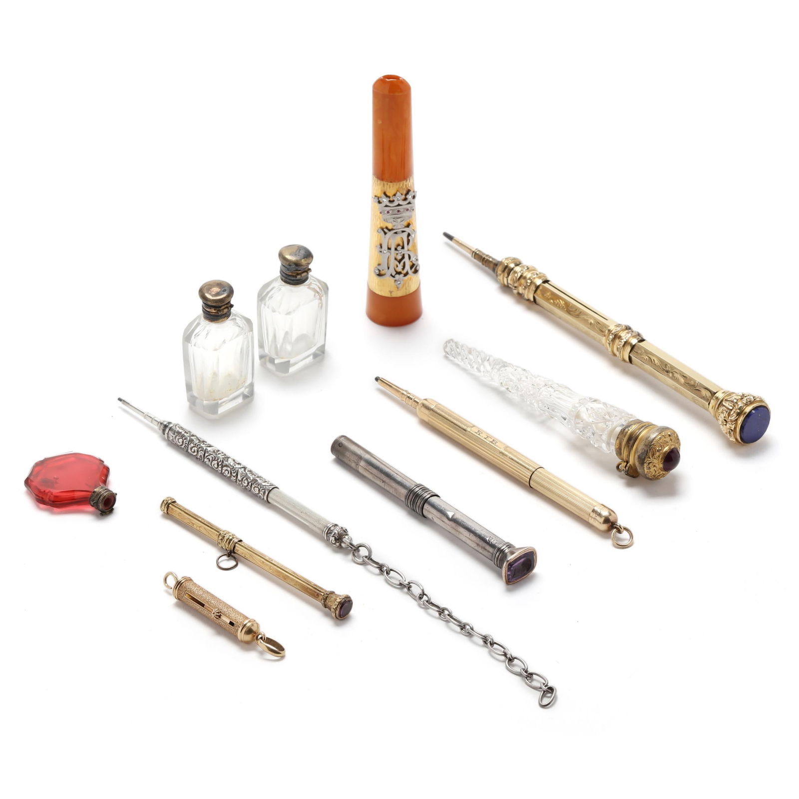 GROUP OF SILVER AND MIXED METAL