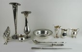 GROUP OF SILVER AND PLATED TAB