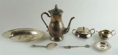 GROUP OF SILVER AND PLATED SER
