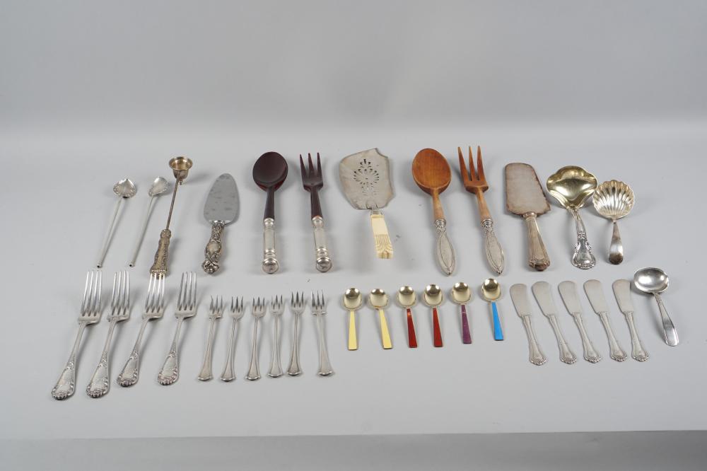 GROUP OF SILVER AND PLATED