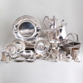 GROUP OF SILVER AND SILVER PLA