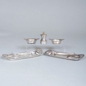 GROUP OF SILVER AND SILVER PLA