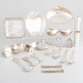 GROUP OF SILVER AND SILVER PLA