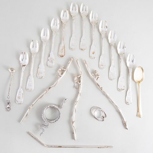 GROUP OF SILVER ARTICLESComprising: