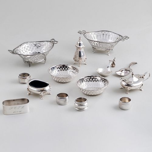 GROUP OF SILVER ARTICLESComprising: