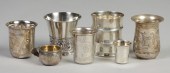 Group of silver beakers etc. 3