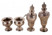 GROUP OF SILVER CASTERS & SALT