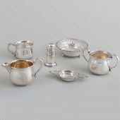GROUP OF SILVER CONDIMENT ARTI