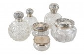 GROUP OF SILVER & CUT GLASS VA