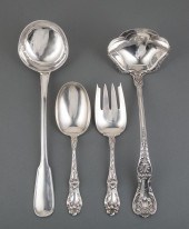 GROUP OF SILVER FLATWARE SERVI